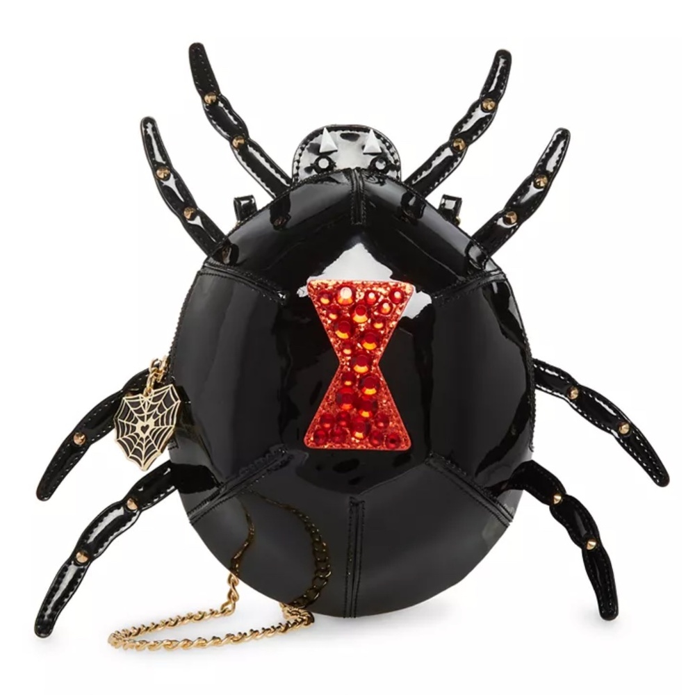 Creepy & Cute Betsy Johnson Women's Black Widow Spider Crossbody Bag